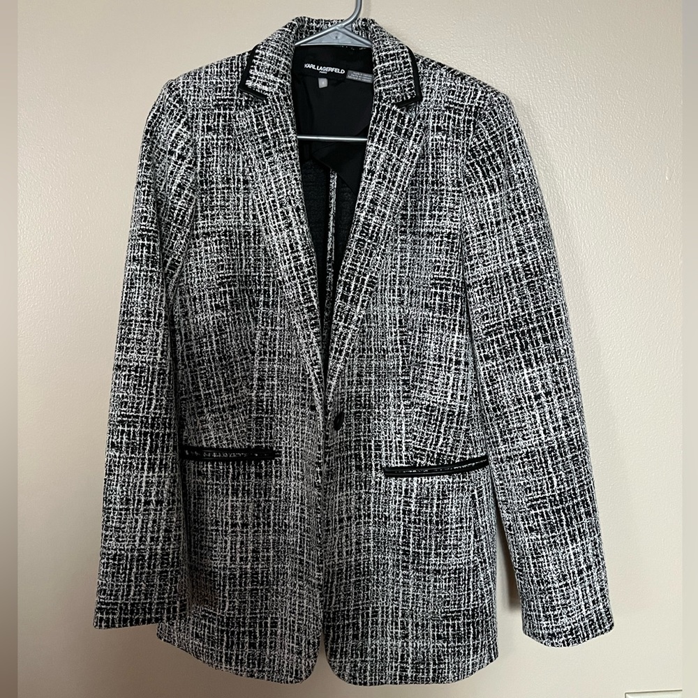 Karl Lagerfeld Black and White Blazer